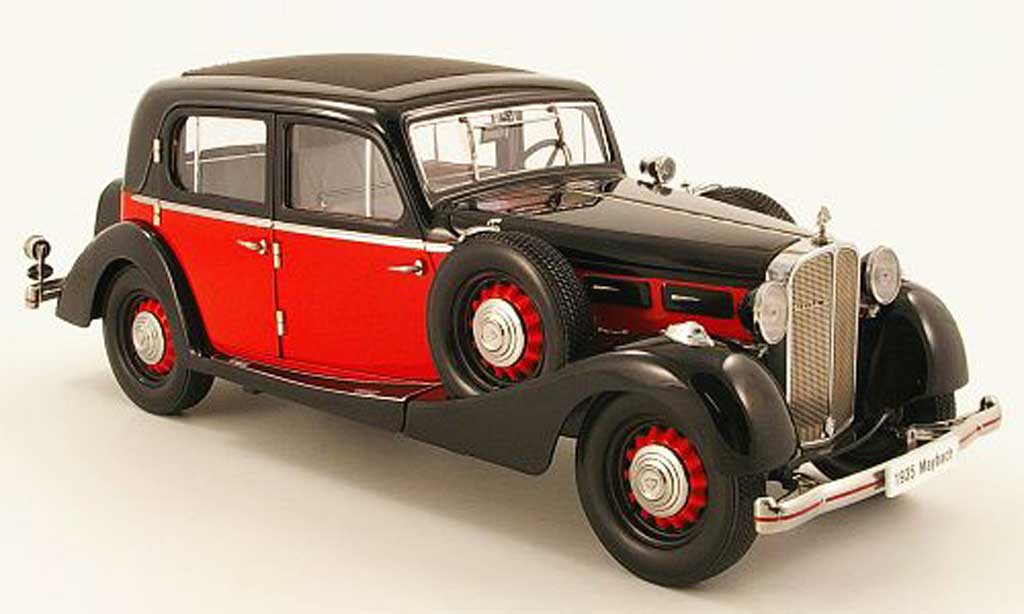 Maybach SW 1/18 Signature 35 limousine spohn rood/zwart (premium) 1935 modelauto