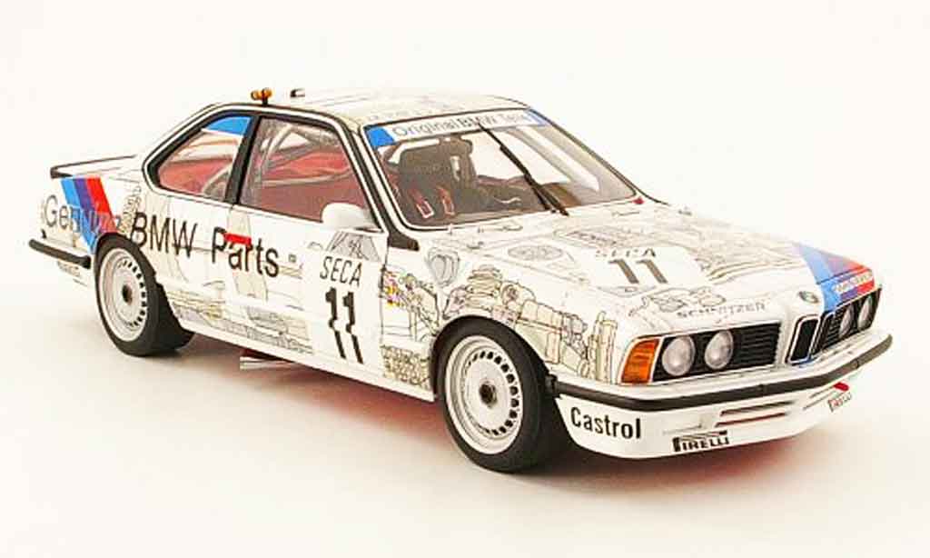 Bmw 635 CSI 1/18 Autoart m gruppe a no. 11 24h spa 1986 modelauto