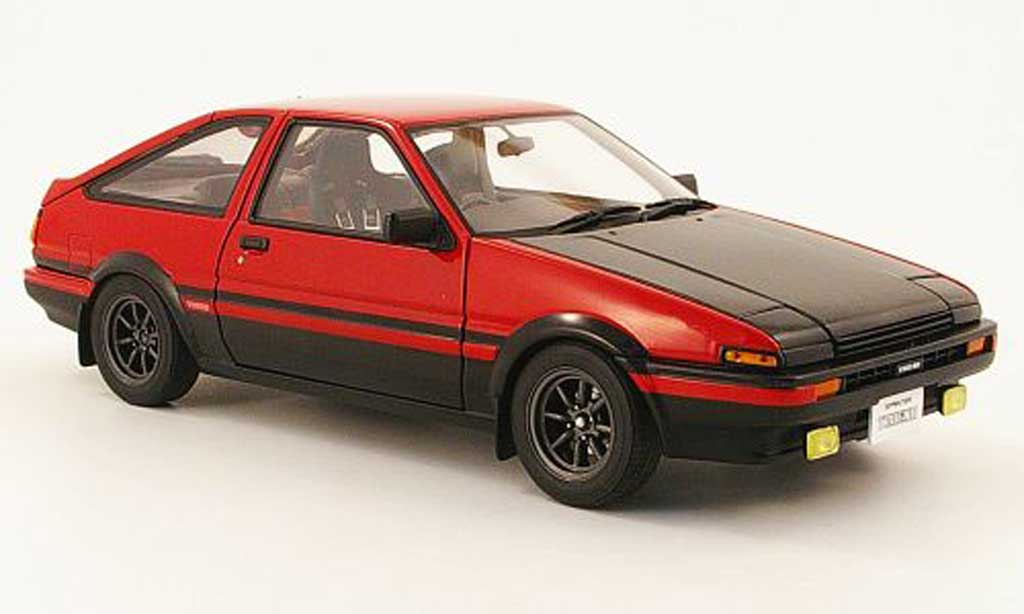 Toyota Trueno 1/18 Autoart sprinter (ae86) rood/zwart modelauto