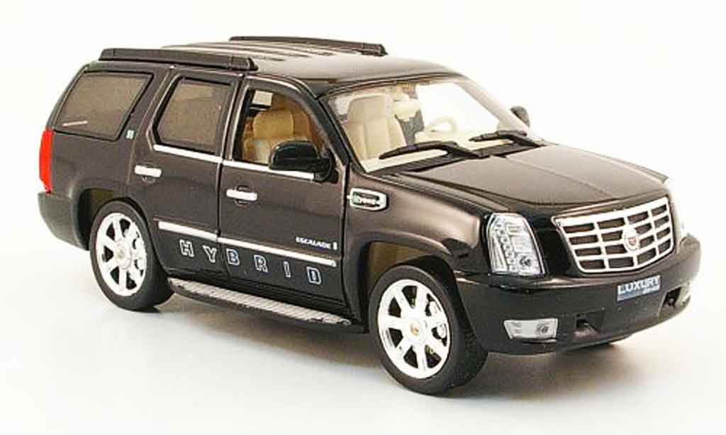 Cadillac Escalade 1/43 Luxury Die Cast Hybrid zwart 2009 2010 modelauto