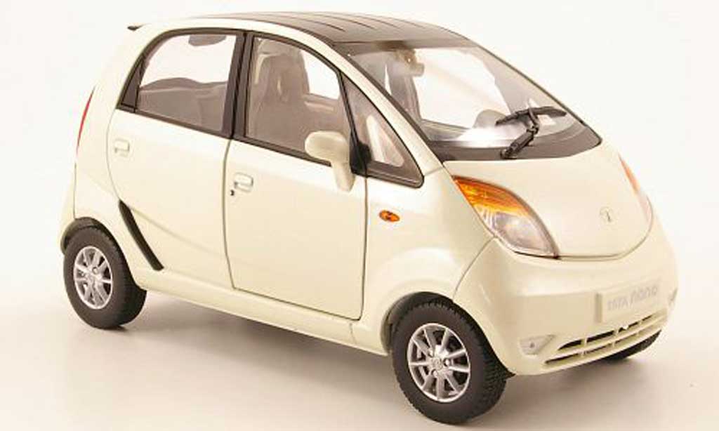 Tata Nano 1/18 Norev lx elfenbein 2009 modelauto