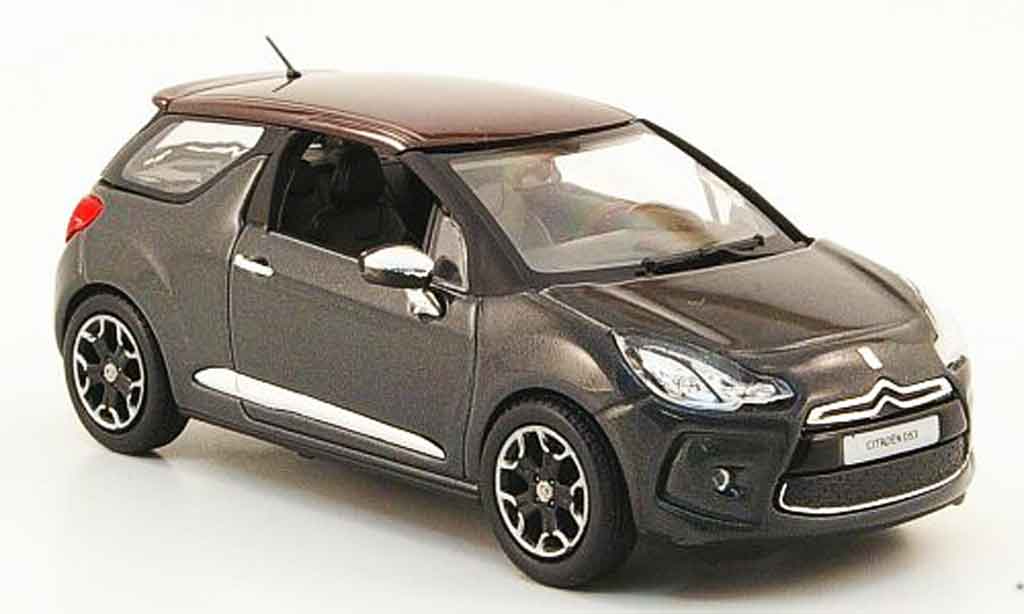DS Automobiles DS3 1/43 Norev grijs rood 2010 modelauto