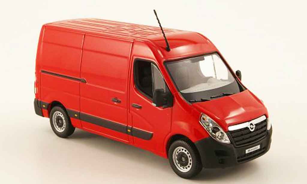 Opel Movano 1/43 Norev kasten rood 2010 modelauto