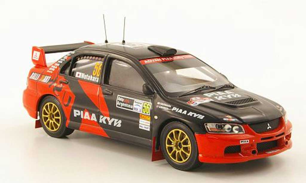 Mitsubishi Lancer Evolution IX 1/43 IXO Evolution IX No.56 PIAA Rally Zilverinien 2008 modelauto