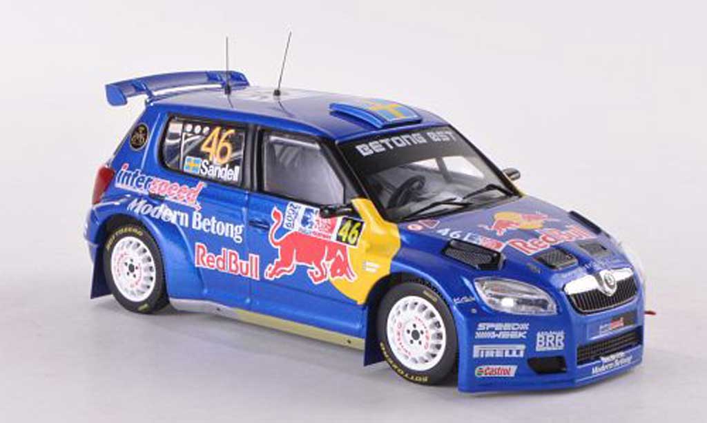 Skoda Fabia S2000 1/43 IXO S2000 No.46 Red Bull Rally Norwegen 2009 Sandell/Axelsson modelauto