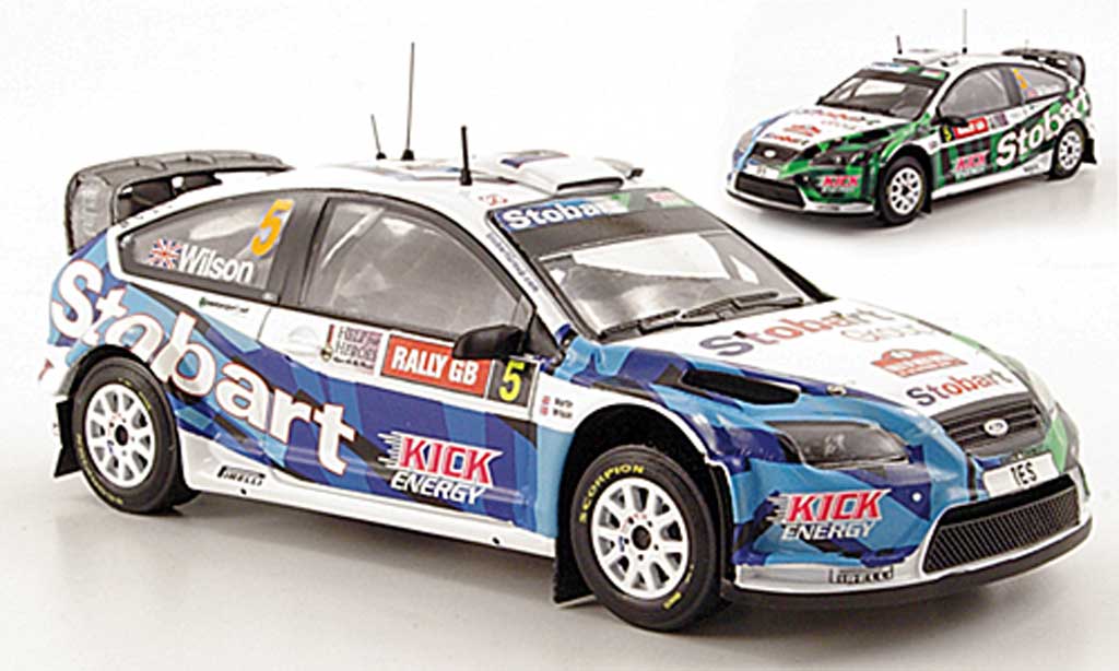 Ford Focus RS WRC 1/43 IXO RS WRC 08 No.5 Stobart Rally Wales 2009 modelauto