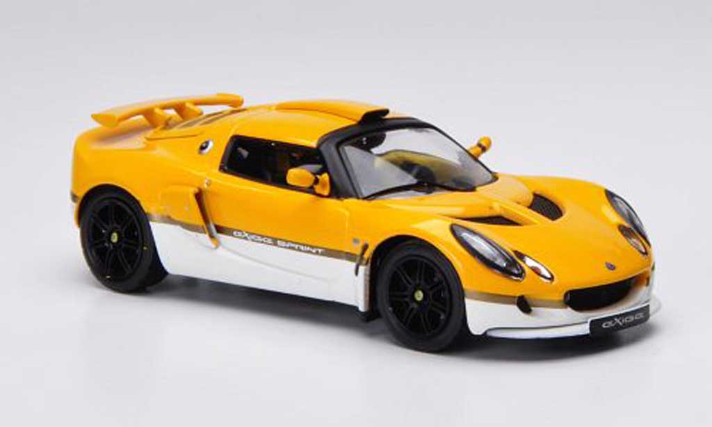 Lotus Exige 1/43 IXO Sprint geel/wit LHD 2006 modelauto