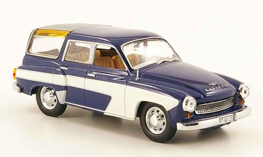 Wartburg 311 1/43 IST Models Camping blauw wit 1960 modelauto