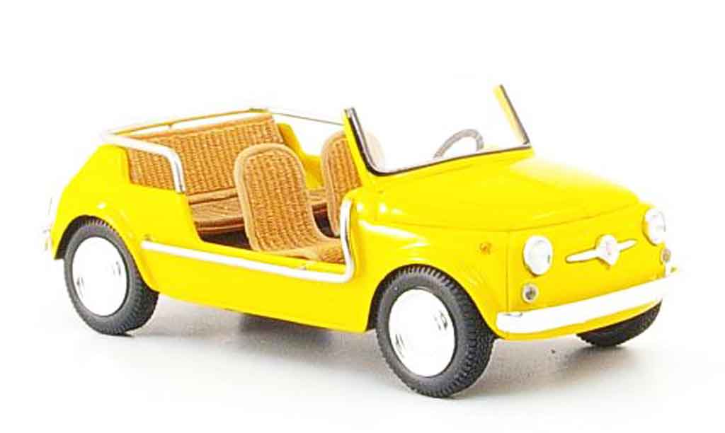 Fiat 500 1/43 Spark Jolly geel 1961 modelauto