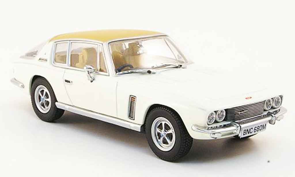 Jensen MK3 1/43 Oxford Interceptor wit bruin modelauto