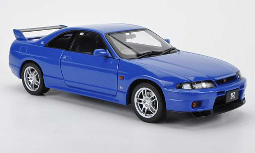 Nissan Skyline R33 1/18 Autoart R33 GT-R V-Spec LM Limited blauw 1997 modelauto