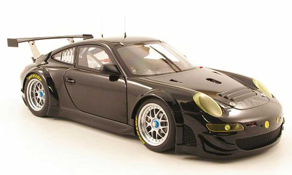 Porsche 997 GT3 RSR 1/18 Autoart GT3 RSR 2009 zwart plain body modelauto