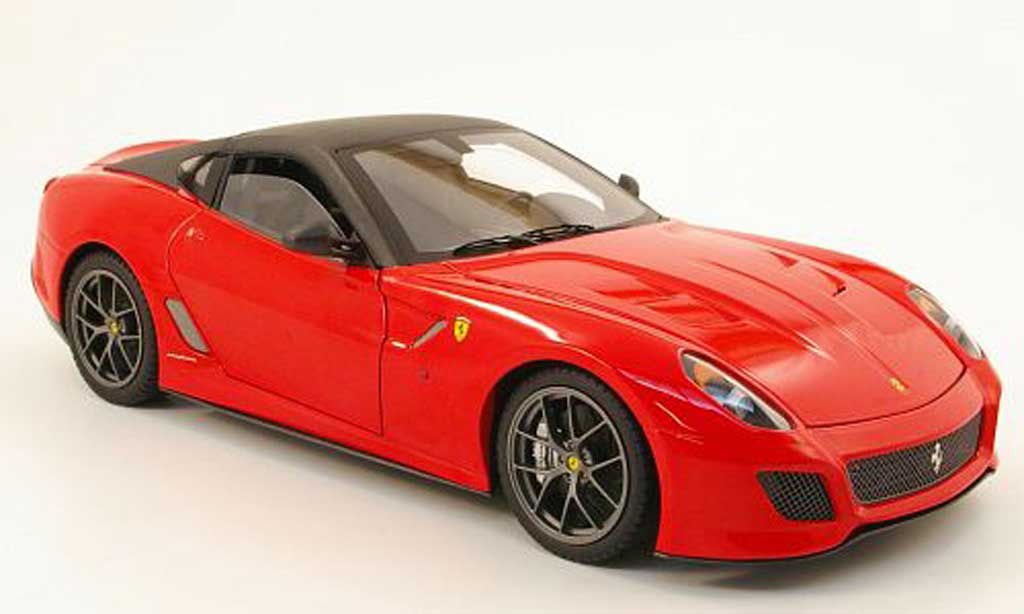 Ferrari 599 GTO 1/18 Hot Wheels Elite GTO rood/zwart modelauto