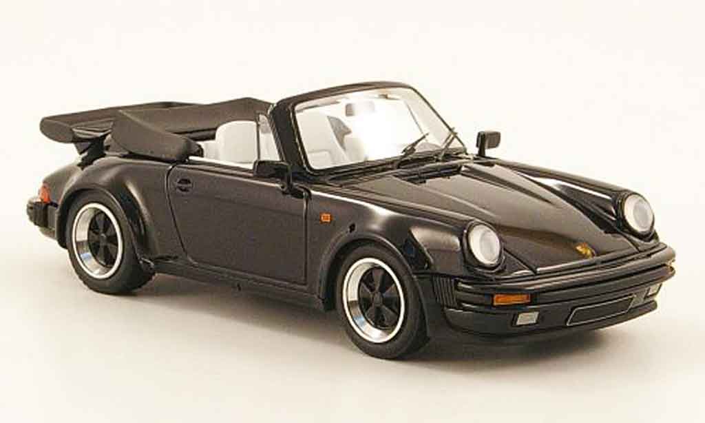 Porsche 911 Turbo 1/43 Look Smart Turbo Carrera Cabriolet (Turbo Look) zwart modelauto