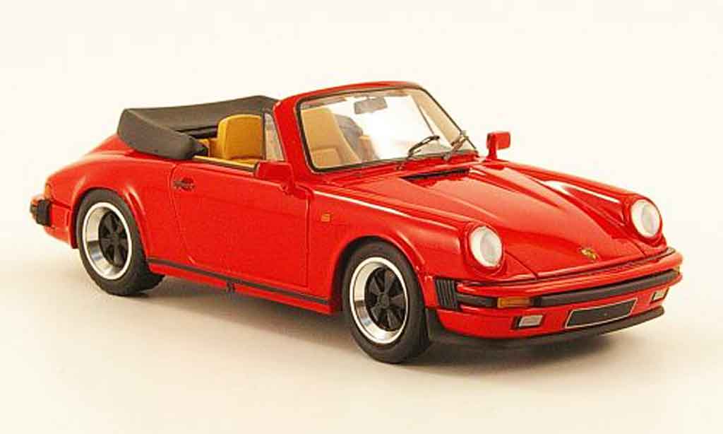 Porsche 911 1/43 Look Smart Carrera 3.2 Cabriolet rood offen modelauto