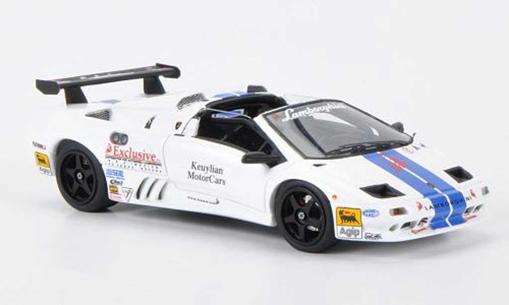 Lamborghini Diablo VT 1/43 Look Smart VT wit/blauw modelauto