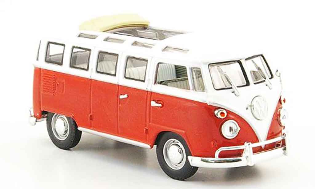 Volkswagen Combi 1/43 Yat Ming t1 samba rood wit 1962 modelauto