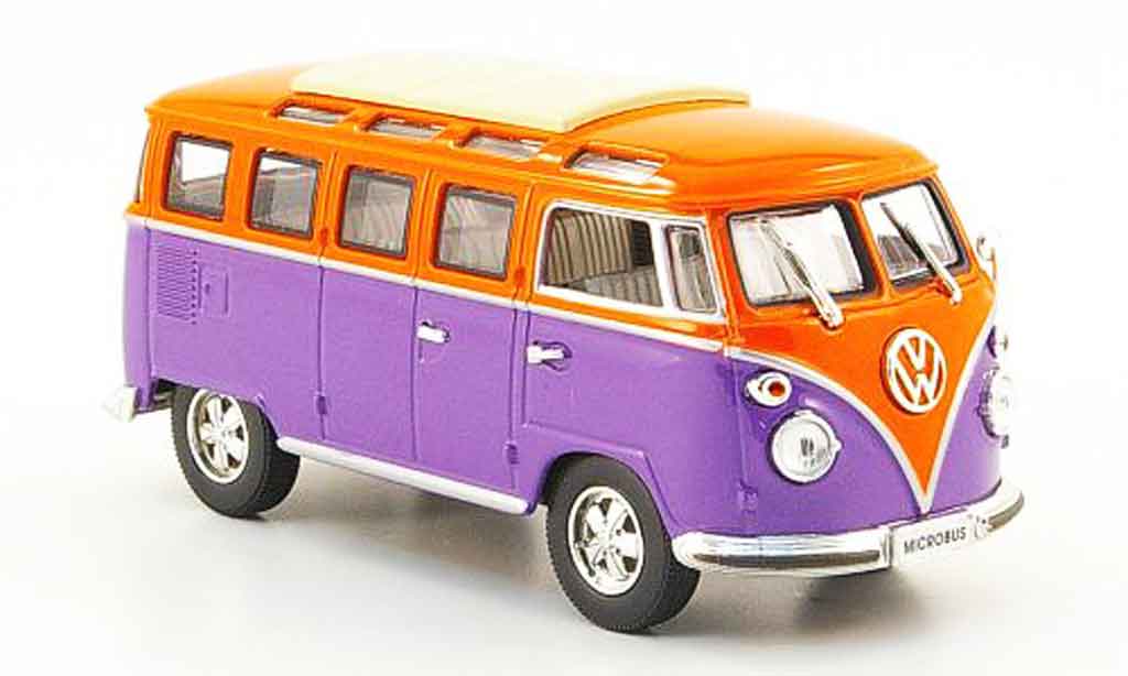 Volkswagen Combi 1/43 Yat Ming t1 samba lila oranje 1962 modelauto