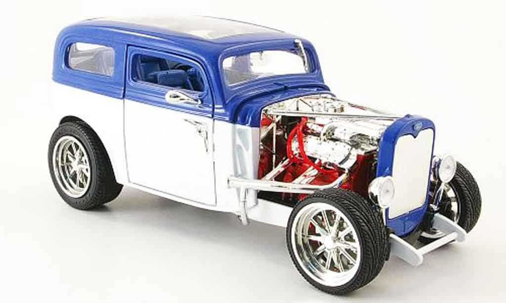 Ford Model A 1/18 Yat Ming custom wit/blauw 1931 modelauto