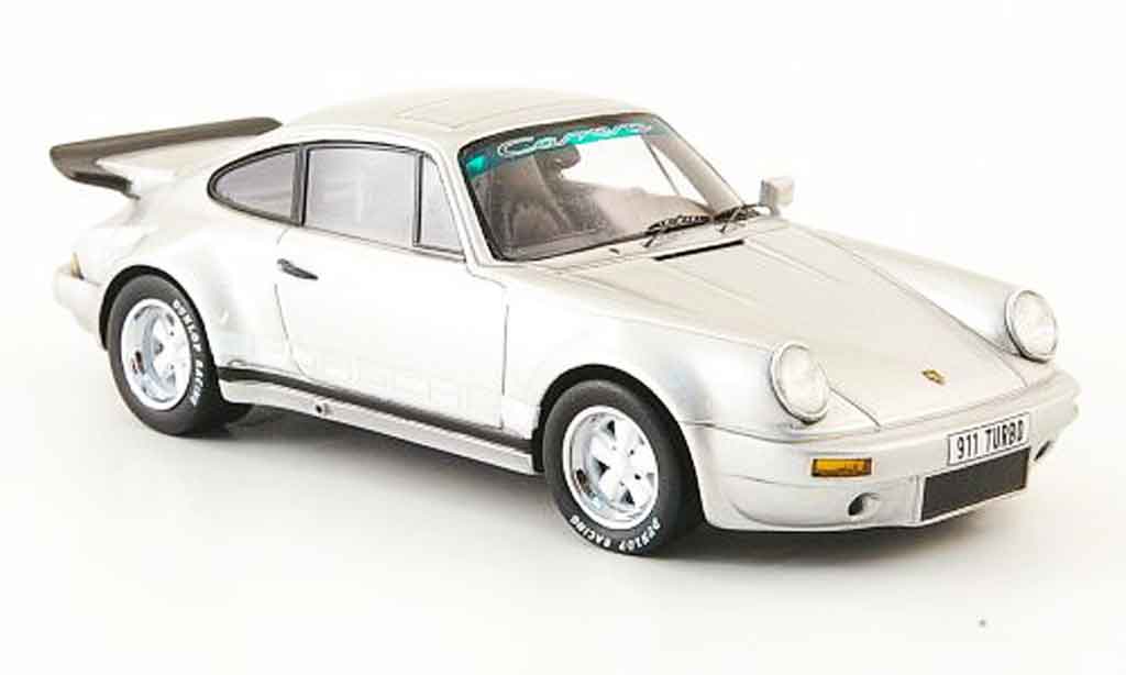 Porsche 930 Turbo 1/43 Spark Turbo Carrera Turbo grijs metallic avec witen Streifen 1974 modelauto