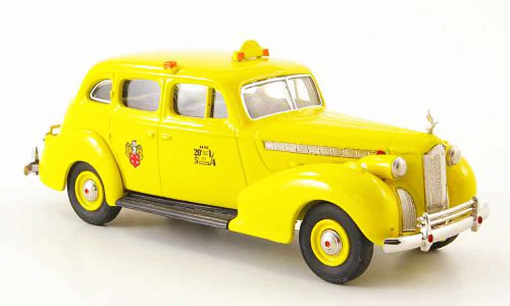 Packard Super 8 1/43 Rextoys Sedan Taxi geel 1940 modelauto