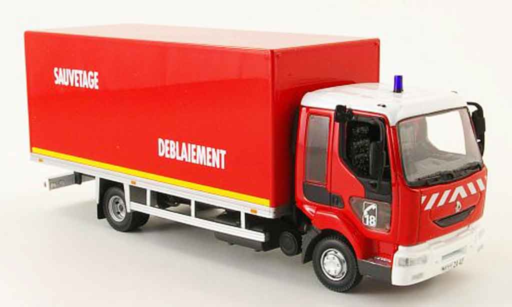 Renault Midlum 1/43 Norev brandweer sauvetage deblaiment pompier modelauto