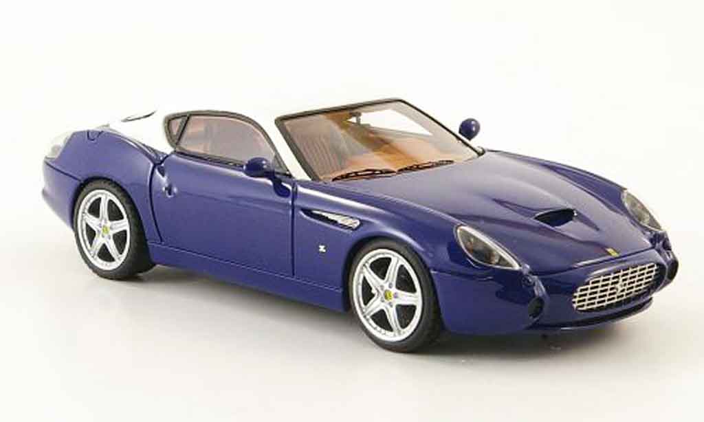 Ferrari 575 GTZ 1/43 Look Smart GTZ zagato blauw wit modelauto