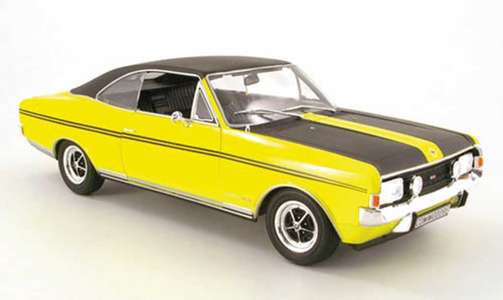 Opel Commodore A 1/18 Revell A gs/e geel/zwart modelauto