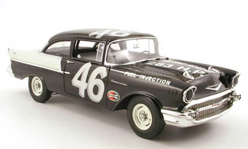 Chevrolet Bel Air 1957 1/18 Highway 61 1957 150 no.46 speedy thompson black widow racer modelauto