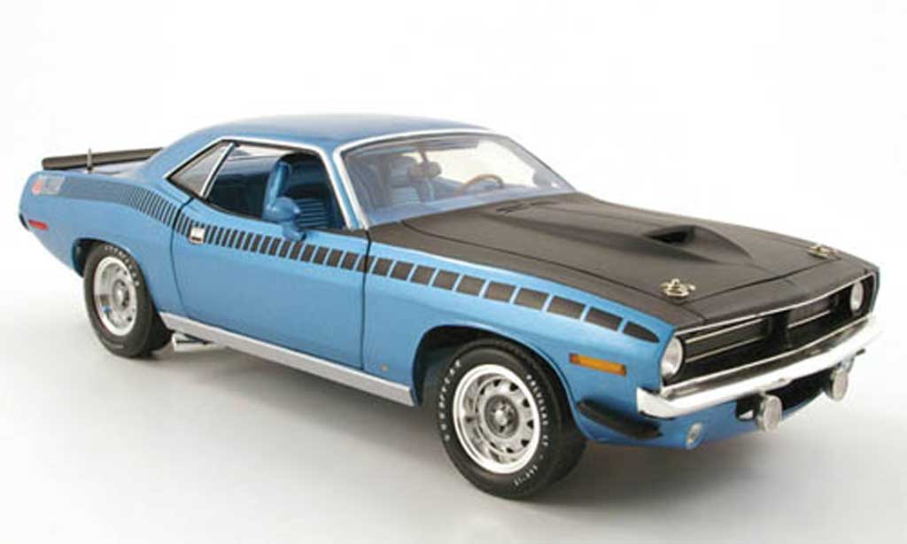 Plymouth Cuda 1970 1/18 Highway 61 1970 aar blauw modelauto
