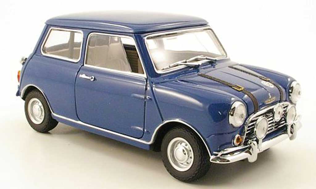 Austin Mini Cooper S 1/18 Kyosho Cooper S mk1 blauw modelauto