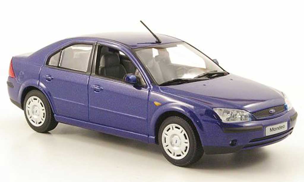 Ford Mondeo 2001 1/43 Minichamps 2001 MKIII blauw Stufenheck modelauto