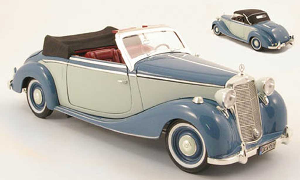 Mercedes 170 1/18 Spark s cabriolet (w191) blauw/grijs 1950 modelauto