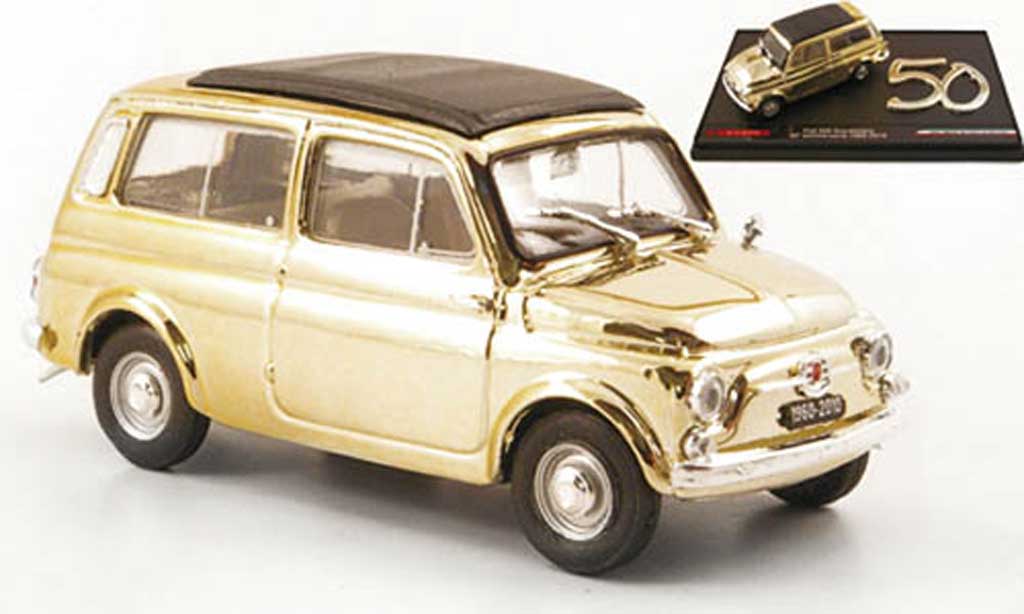 Fiat 500 1/43 Brumm Giardiniera gold modelauto