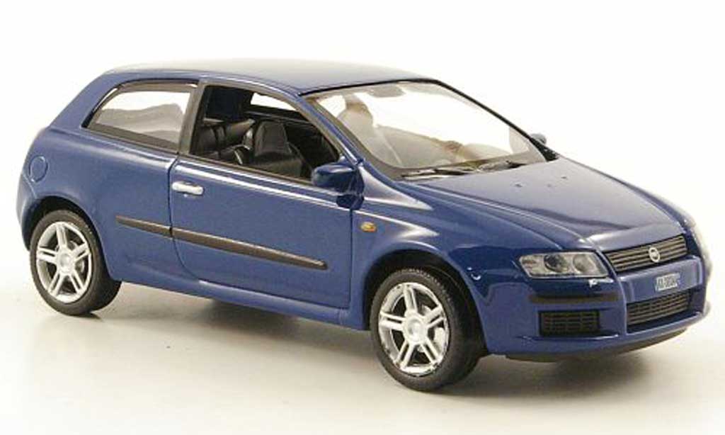 Fiat Stilo 1/43 Hachette blauw 3-portes 2002 modelauto