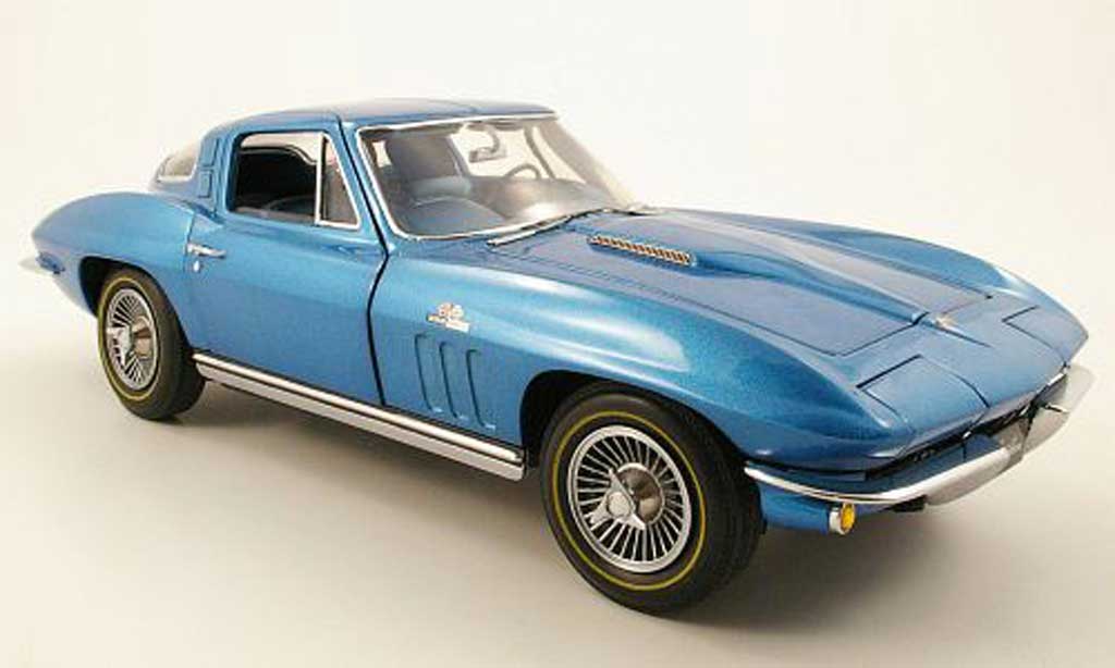 Chevrolet Corvette C2 1/18 GMP C2 coupe blauw 1965 modelauto