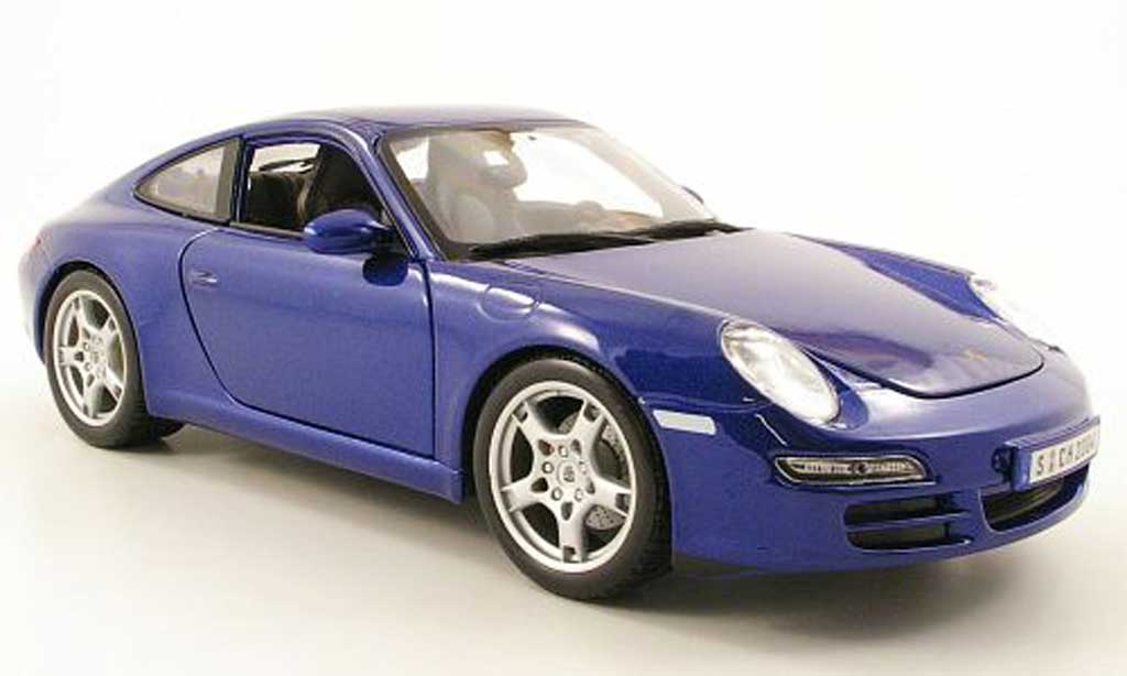 Porsche 997 S 1/18 Maisto Carrera S blauw modelauto