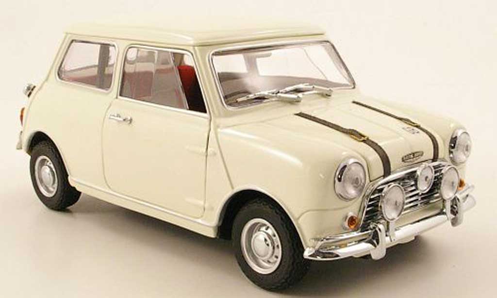 Austin Mini Cooper S 1/18 Kyosho Cooper S mk1 wit 1969 modelauto