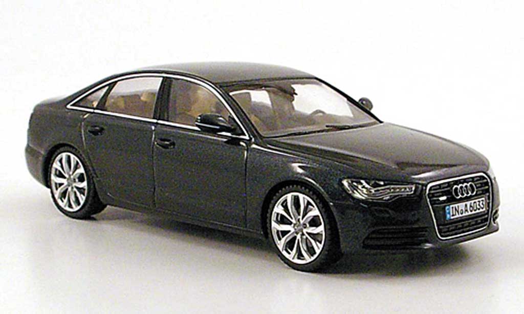 Audi A6 1/43 Schuco (C7) blauw-grijs 2011 modelauto