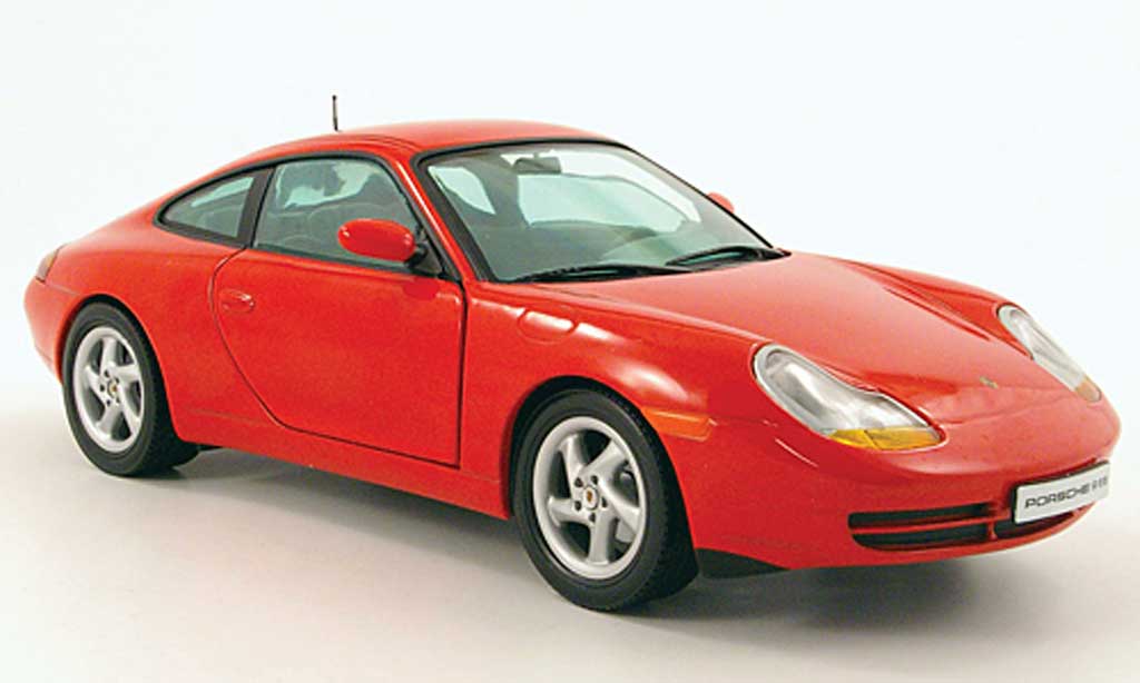 Porsche 996 Carrera 1/18 Sun Star Carrera coupe rood 1998 modelauto