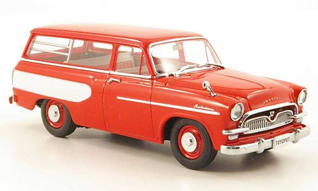 Toyopet Masterline 1/43 Ebbro Light Van rood/wit 1959 modelauto