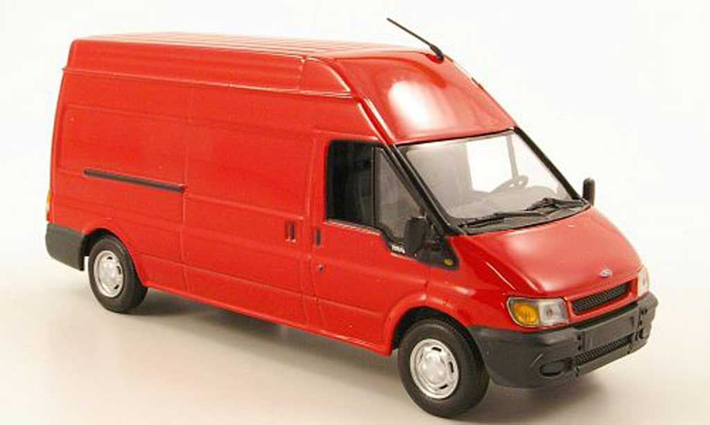 Ford Transit 1/43 Minichamps Bestelwagen rood 2000 modelauto
