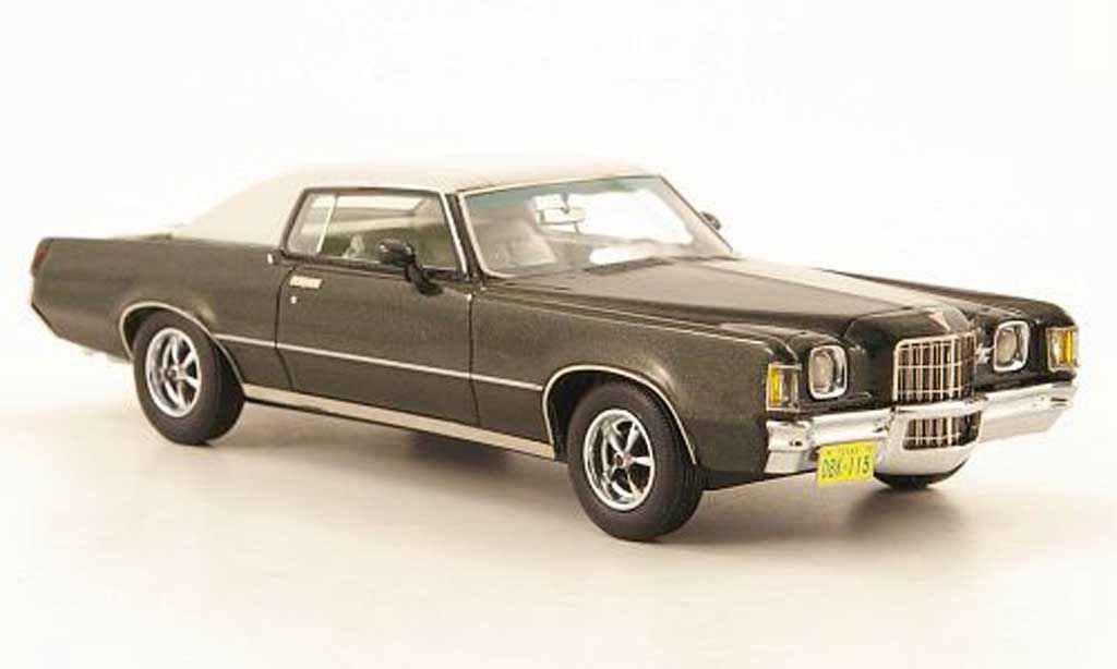 Pontiac Grand Prix 1/43 Neo Hardtop Coupe zwart-groen/wit 1972 modelauto