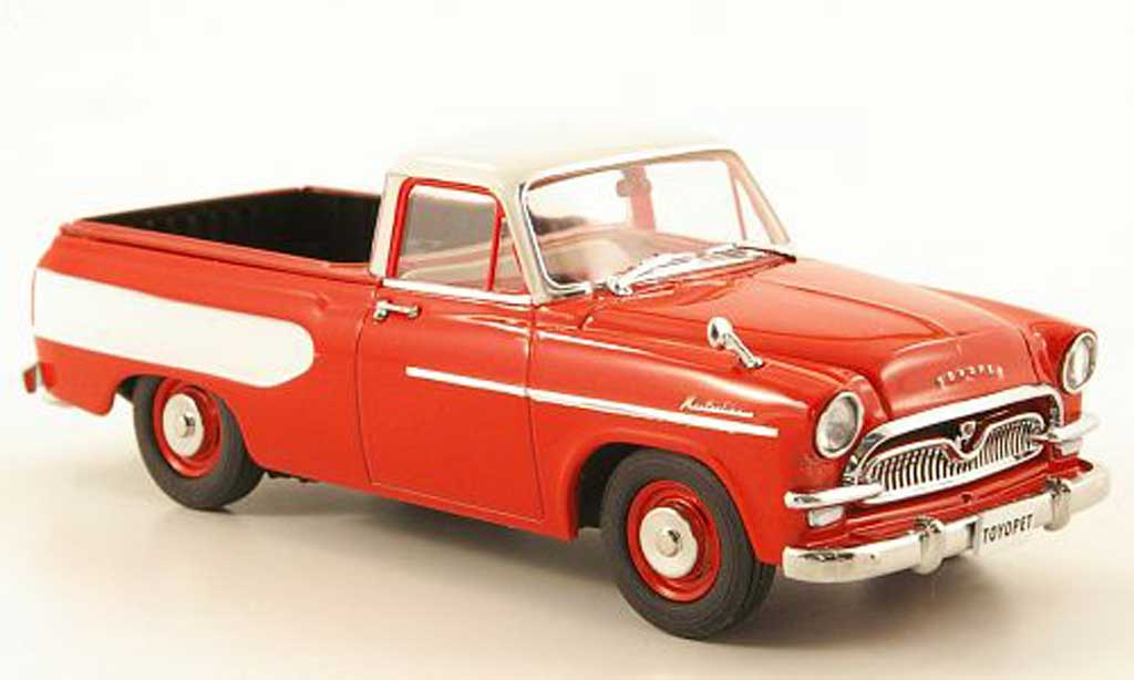 Toyopet Masterline 1/43 Ebbro Pick Up rood/wit 1959 modelauto