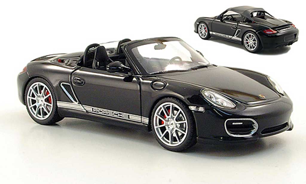 Porsche Boxster 1/43 Minichamps Spyder zwart 2010 modelauto