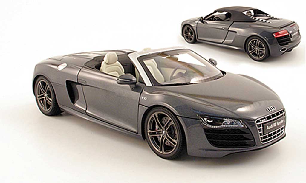 Audi R8 Spyder 1/18 Kyosho Spyder 5.2 fsi grijs modelauto
