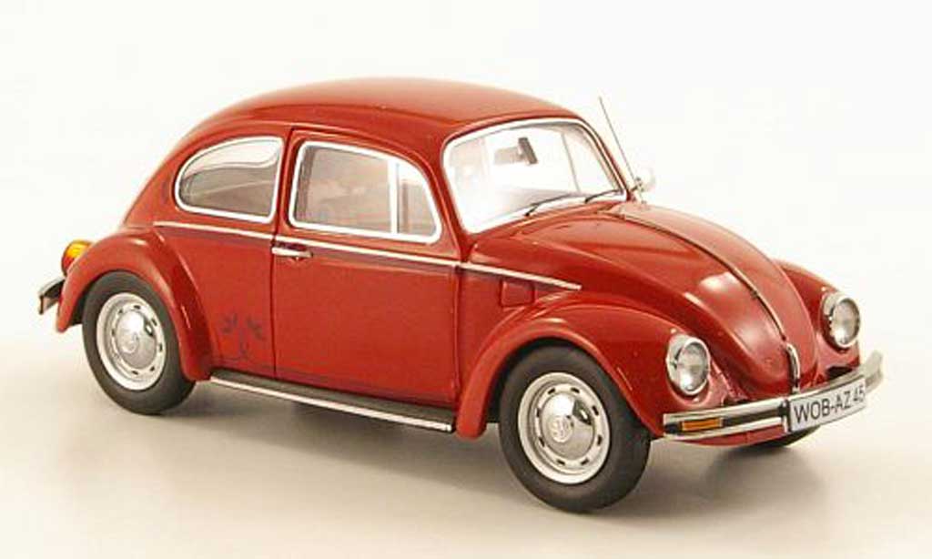 Volkswagen Kafer 1/43 Schuco 1200 rood ''Der Samtroode'' modelauto