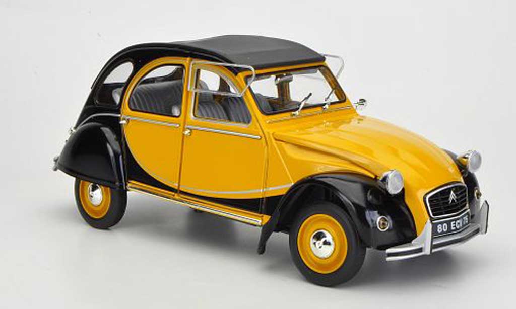 Citroen 2CV 1/18 Solido Charleston geel/zwart 1982 modelauto