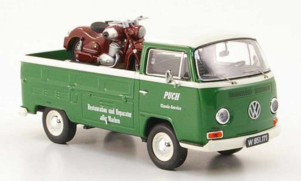 Volkswagen T2 1/43 Premium ClassiXXs Puch Pritsche Puch Classic Service mit SGS als Ladegut modelauto