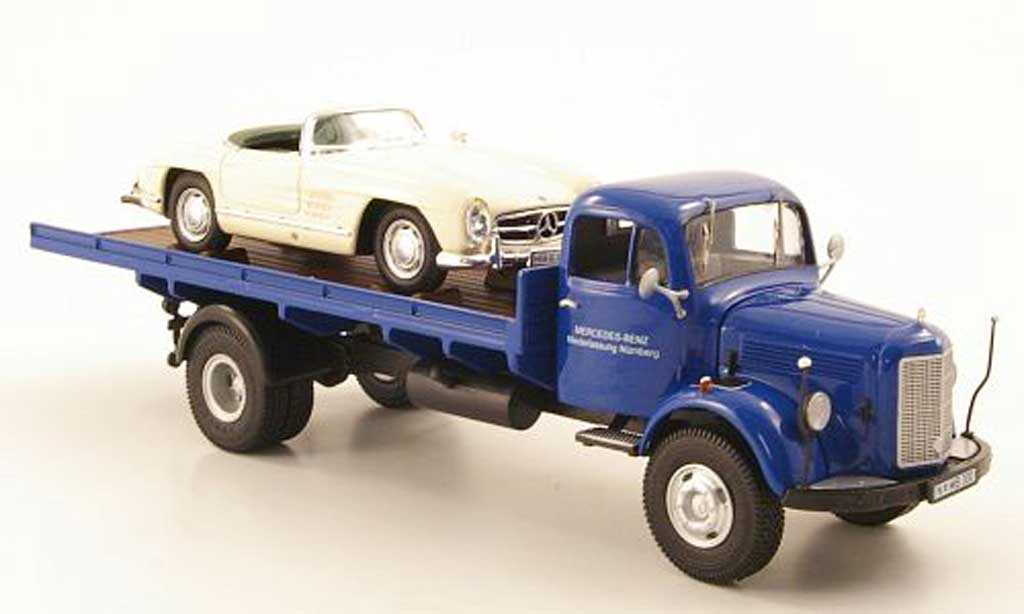 Mercedes L3500 1/43 Premium ClassiXXs Flachpritsche -Benz Niederlassung Nurnberg avec Ladegut 300SL Roadster modelauto